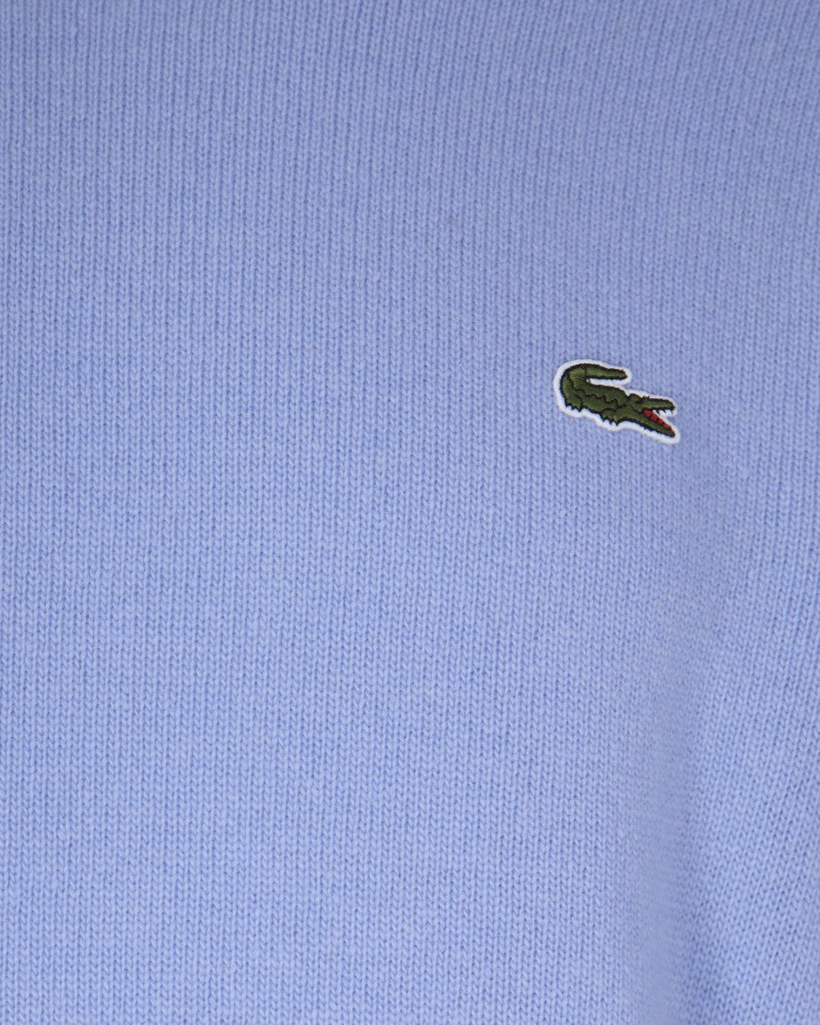 Lacoste Pastel Blue Carded Wool Sweater