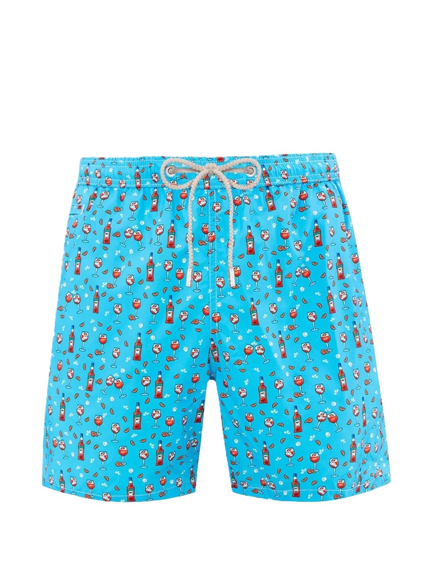 Mc2 Saint Barth Light Blue Lighting Micro Fantasy Swim Shorts