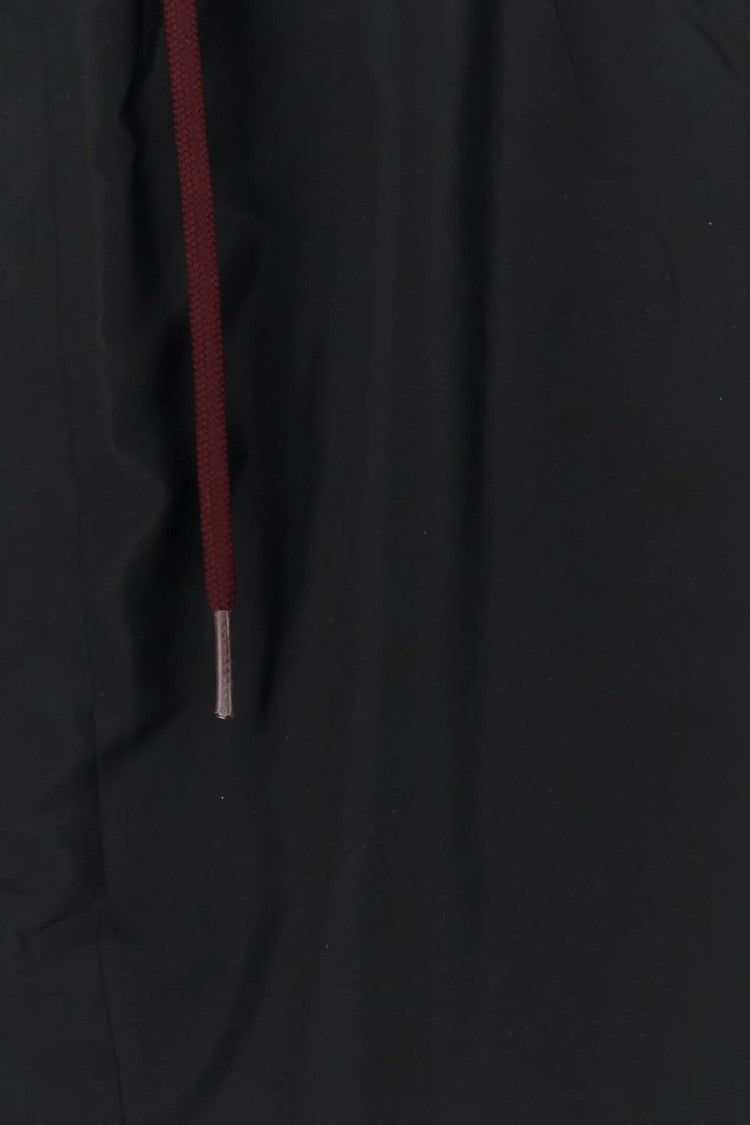 Prada Sleeveless Black Recycled Nylon Dress With Drawstring Waist