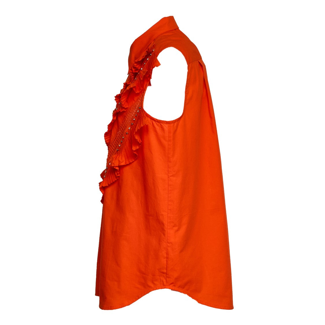 Essentiel Antwerp Jeandarlene Ruffled Eyelet Lace Shirt