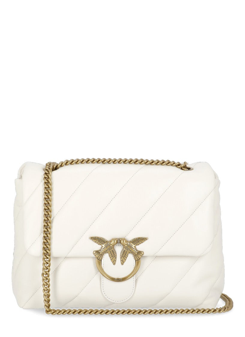 Pinko White Love Puff Big Bag