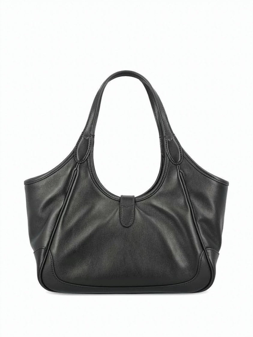 Gucci Smooth Leather Crossbody Bag With Gold-Tone Clasp Detail