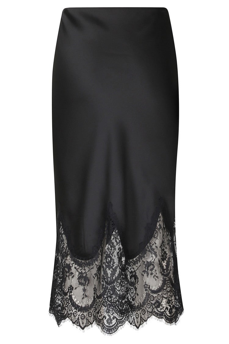 Norma Kamali Lace Hem Bias-Cut Slip