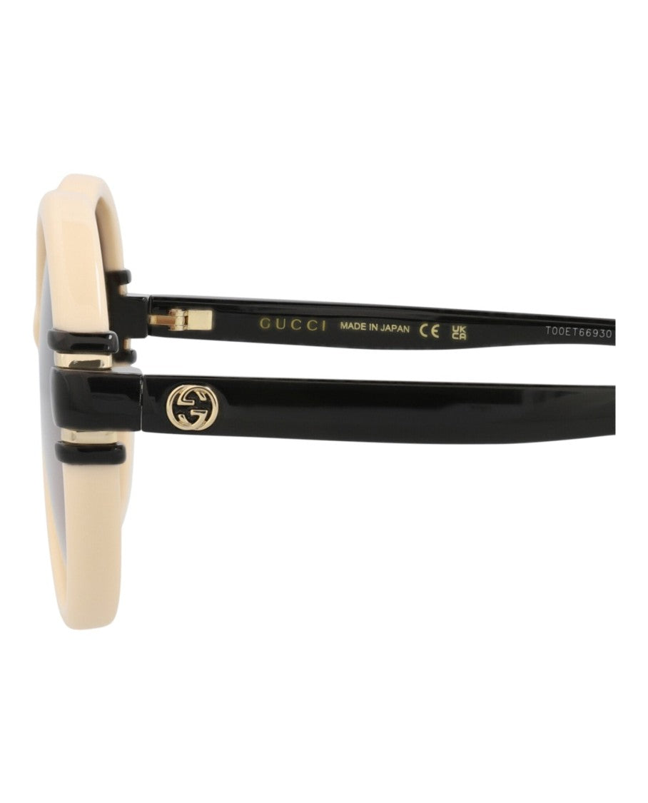 Gucci Round-Frame Injection Sunglasses