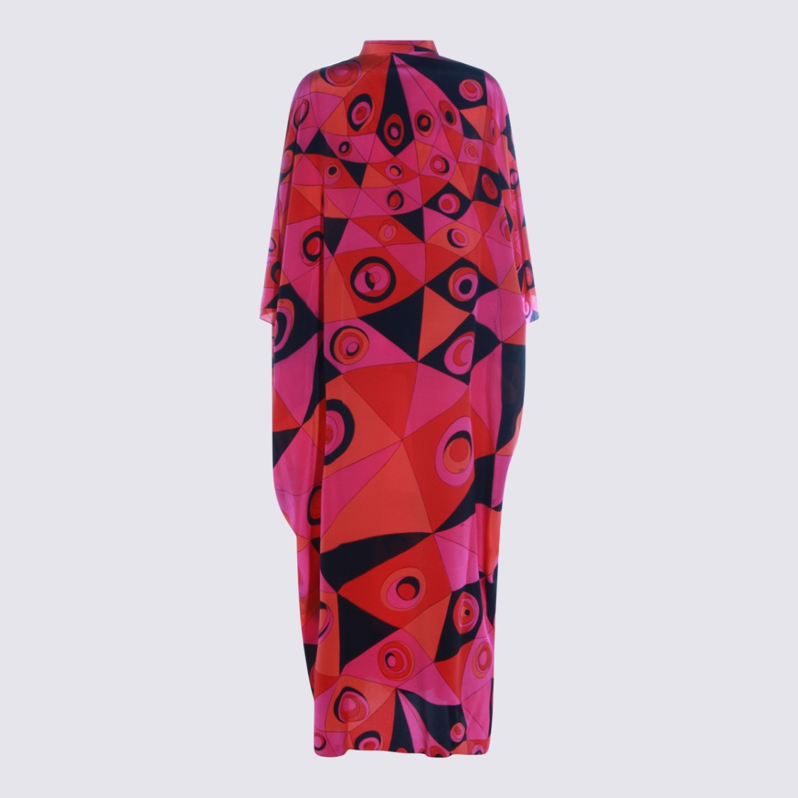 Emilio Pucci Flowing Midi Dress With Bold Geometric Pattern