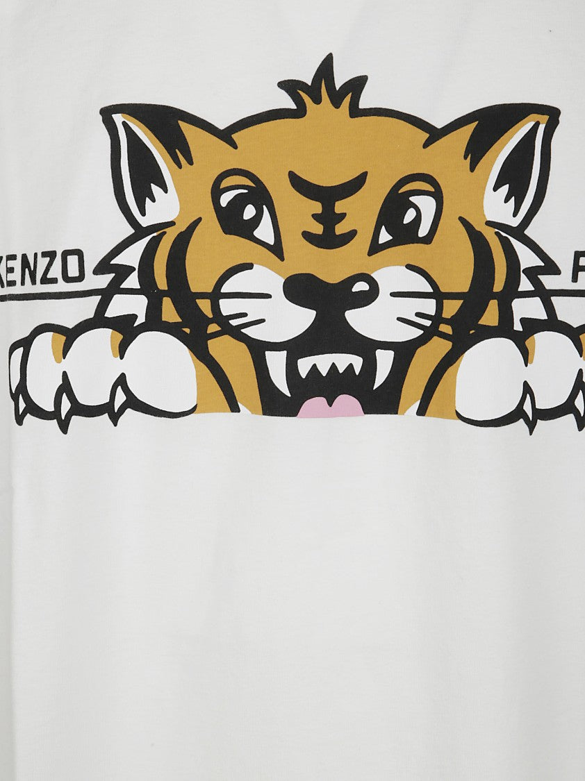 Kenzo Oversized Tiger Graphic Print T-Shirt