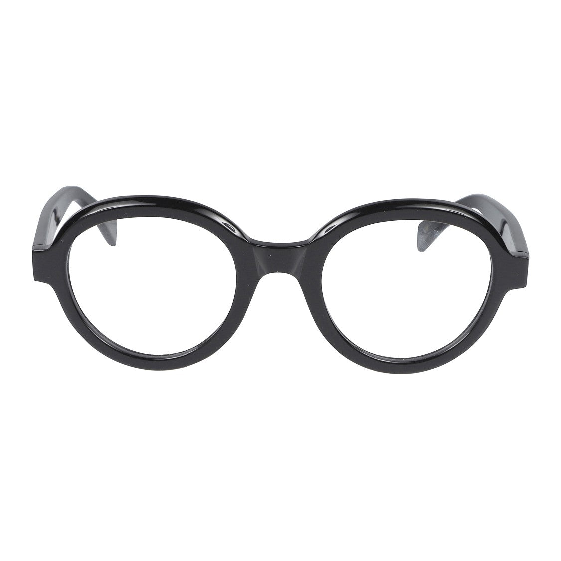 Kador Karola Bold Rounded Frame Eyeglasses With Glossy Black Finish