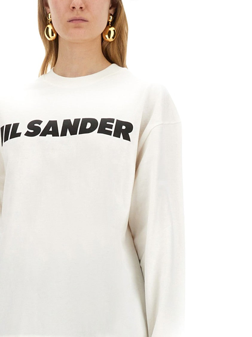 Jil Sander Relaxed Fit White Cotton T-Shirt