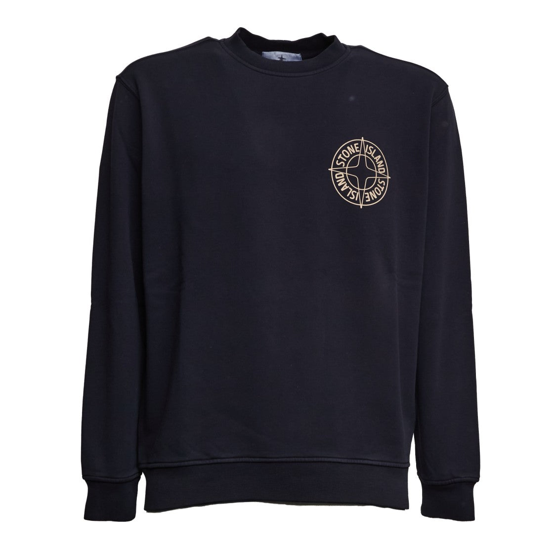 Stone Island Outline Compass Cotton Fleece Over Hoodie