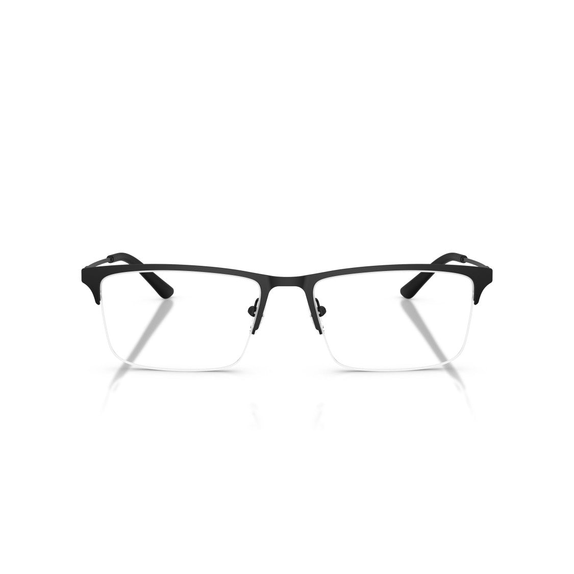 Emporio Armani 0Ea1177 Half-Rim Metal Eyeglasses With Rectangular Lenses
