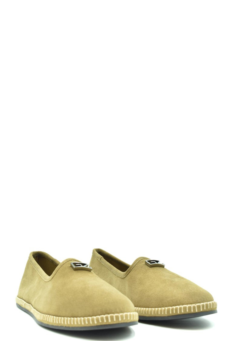 Giuseppe Zanotti Velvet Slip-On Heels With Refined Metallic Emblem