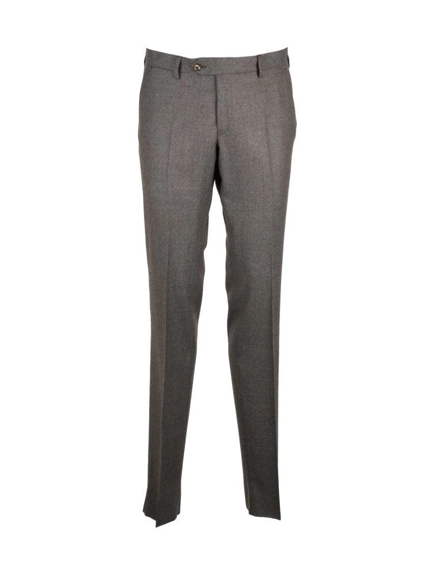 Luigi Bianchi Virgin Wool Sartorial Suit With Rounded Jacket And Classic Trousers