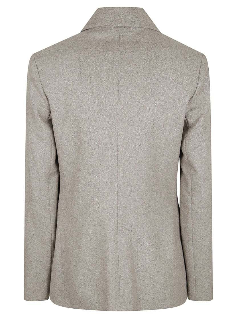 Antonelli Tailored Double-Breasted Wool Blend Jacket With Notched Lapel