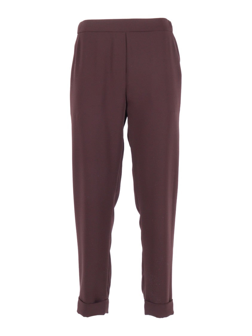 P.A.R.O.S.H. Relaxed Fit Cuffed Cropped Straight-Leg Pants