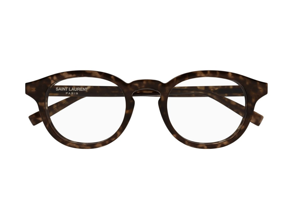Saint Laurent Sl 907 Keyhole Tortoiseshell Acetate Rounded Sunglasses