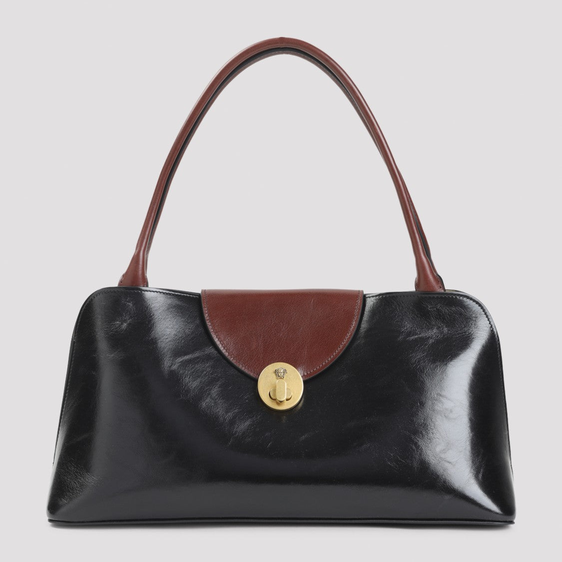 Versace Smooth Leather Shoulder Bag