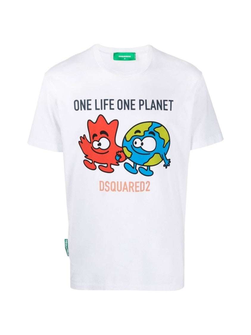 Dsquared2 One Life One Planet Logo T-Shirt