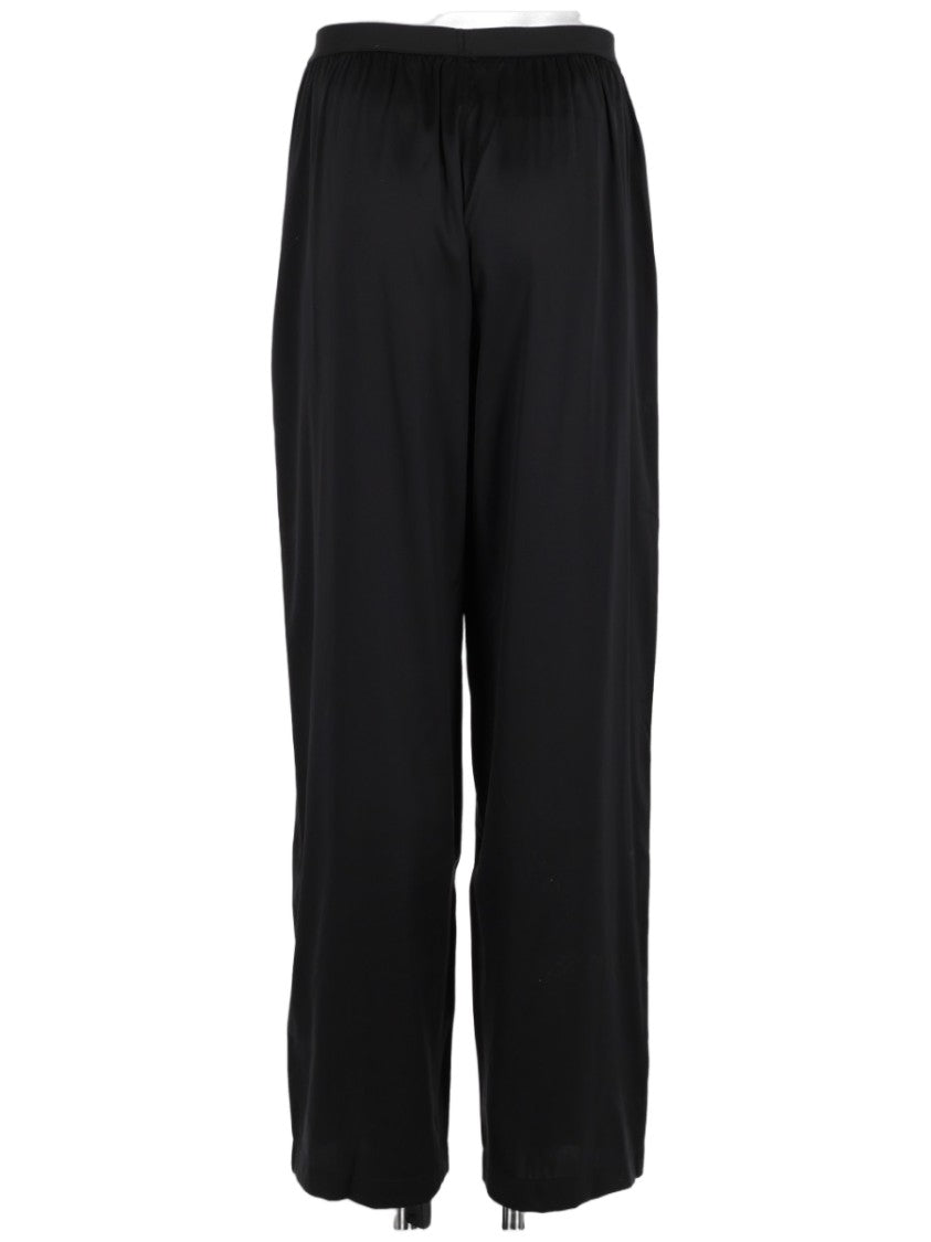 Mm6 By Maison Margiela Black Silk-Blend Relaxed Underwear Shorts