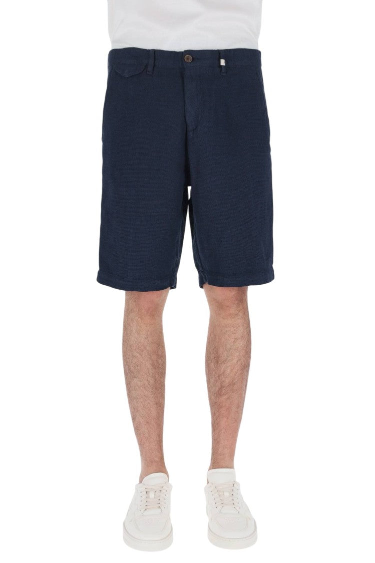 Myths Woven Cotton-Linen Denim Shorts