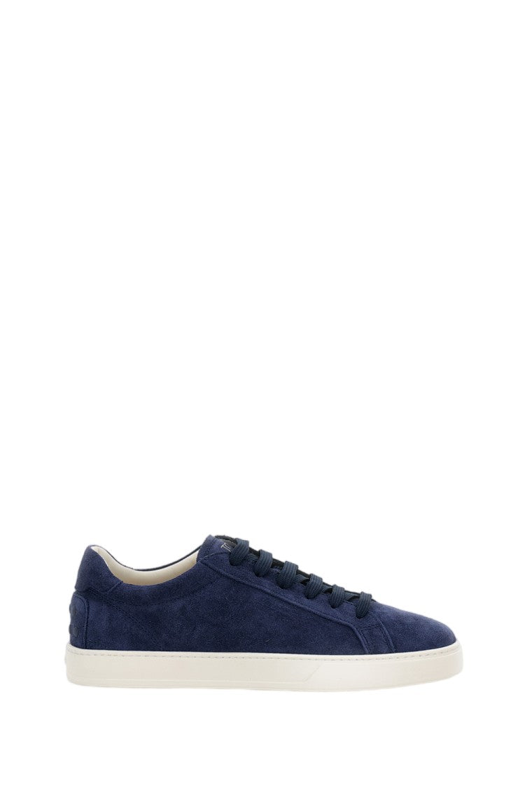 Tod's Low-Top Sneakers With Calfskin Suede Upper And Contrast Rubber Sole