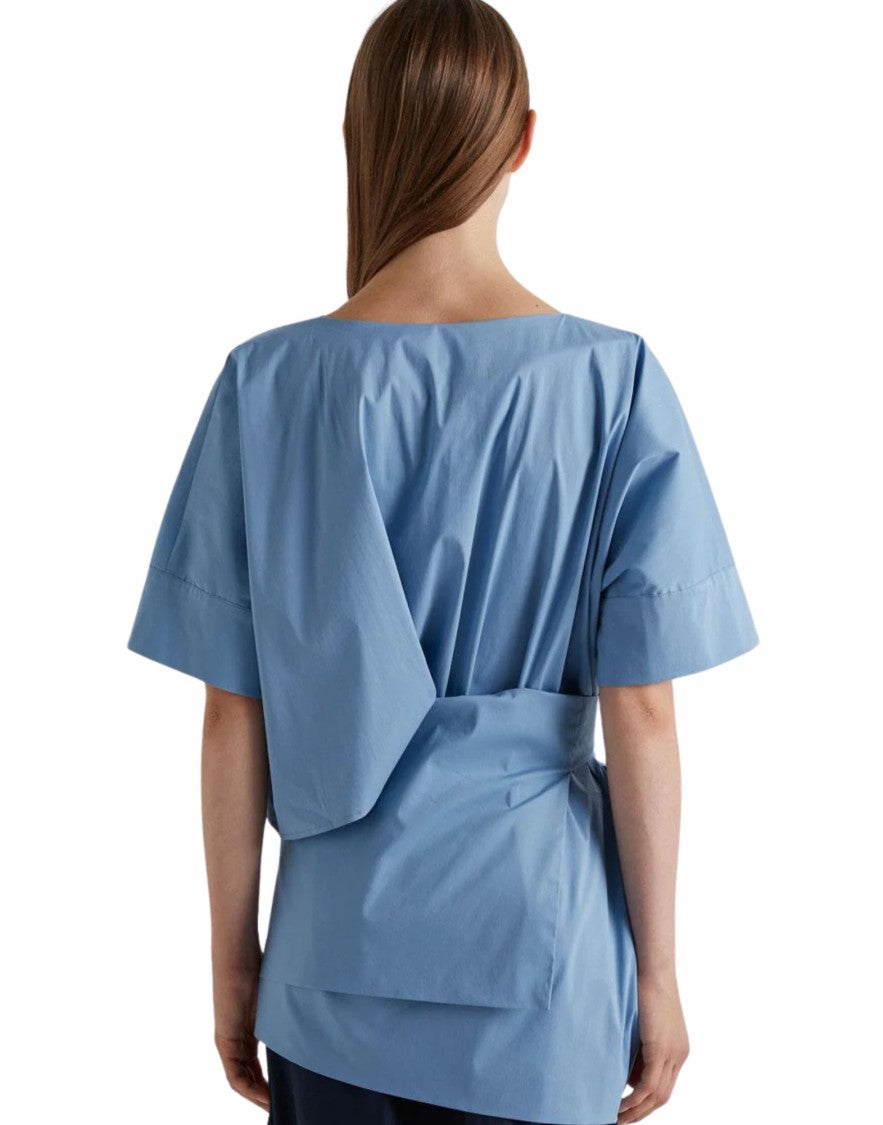 Meimeij Jasper Tie Cotton Blend Women’S Blouse