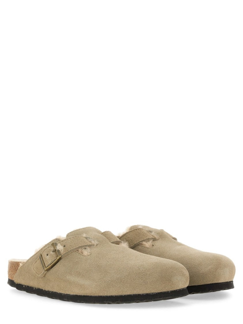 Birkenstock Narrow-Fit Suede Slip-On Clogs With Adjustable Buckle