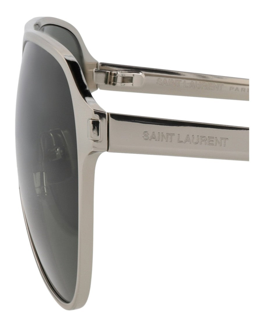 Saint Laurent Aviator-Frame Metal Sunglasses
