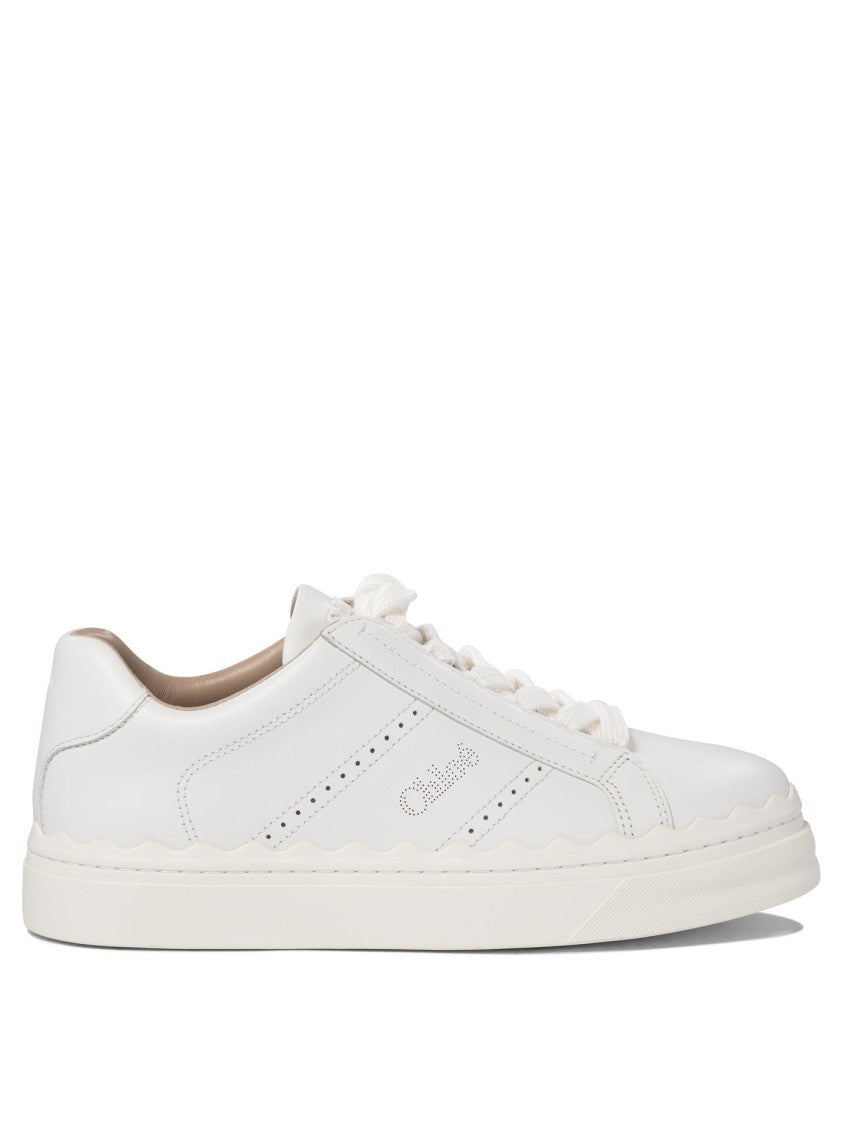 Chloé Slip-On Sneakers With Scalloped Edge