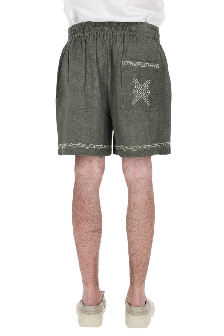 Isabel Marant Zilan Embroidered Cotton Drawstring Shorts