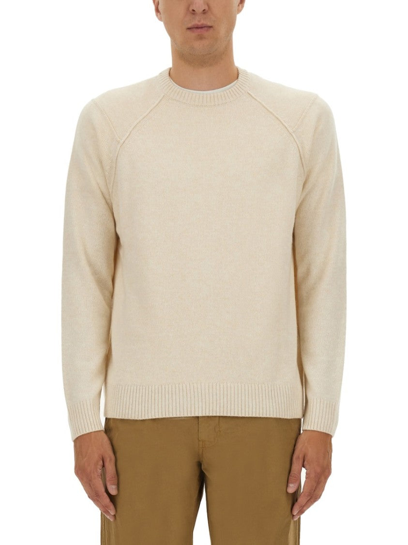 Woolrich Classic Crew Neck Choker With Raglan Sleeves