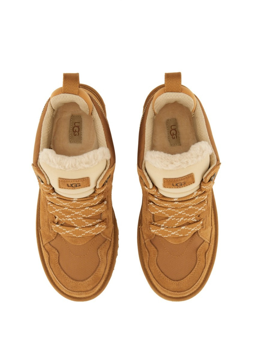 Ugg Lowmel Plush-Lined Leather Sneakers