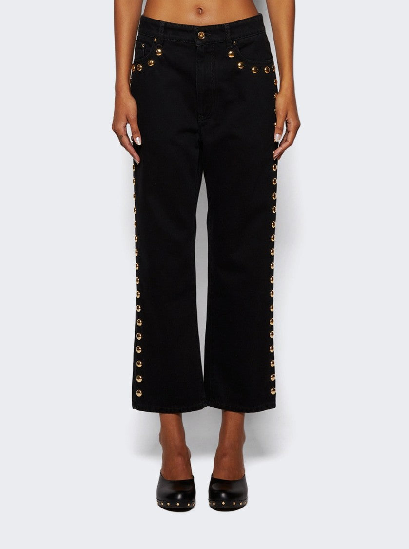 Rabanne Embellished Boyfriend Jeans Black