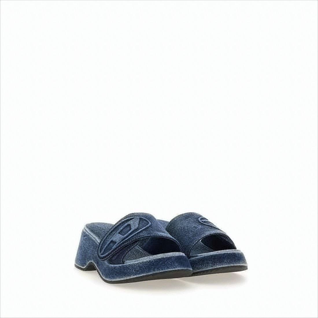 Diesel Denim-Inspired Cotton Sandals With Logo Detail