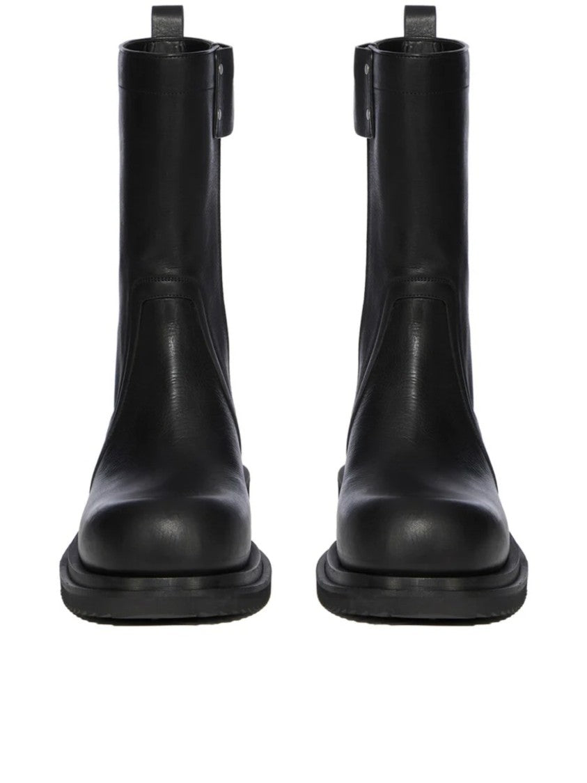 Rick Owens Black Leather Creeper Gabe Boots