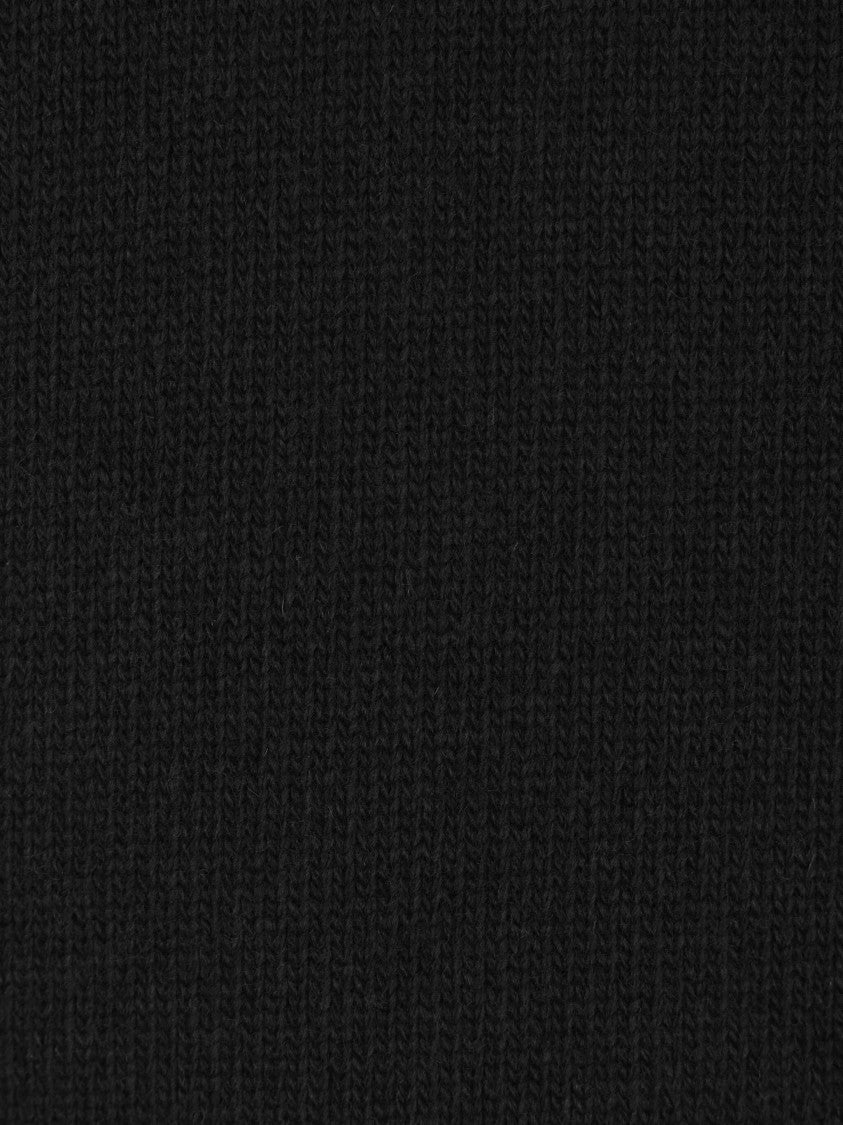 Stone Island Crew-Neck Black Sweater With Technical Detailing