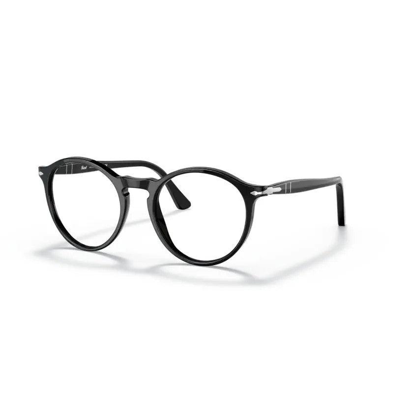 Persol 3285V Vista Classic Round Frame Black Acetate Eyeglasses