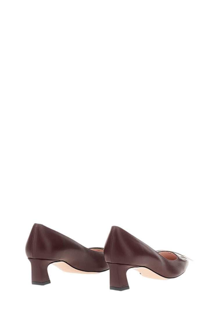 Roger Vivier Pointed Toe Pumps With Square Buckle Detail