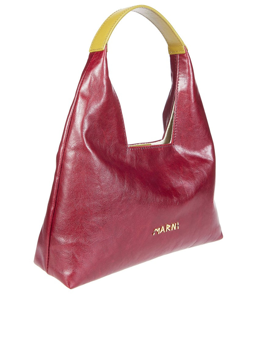Marni Deep Burgundy Glossy Mini Bag