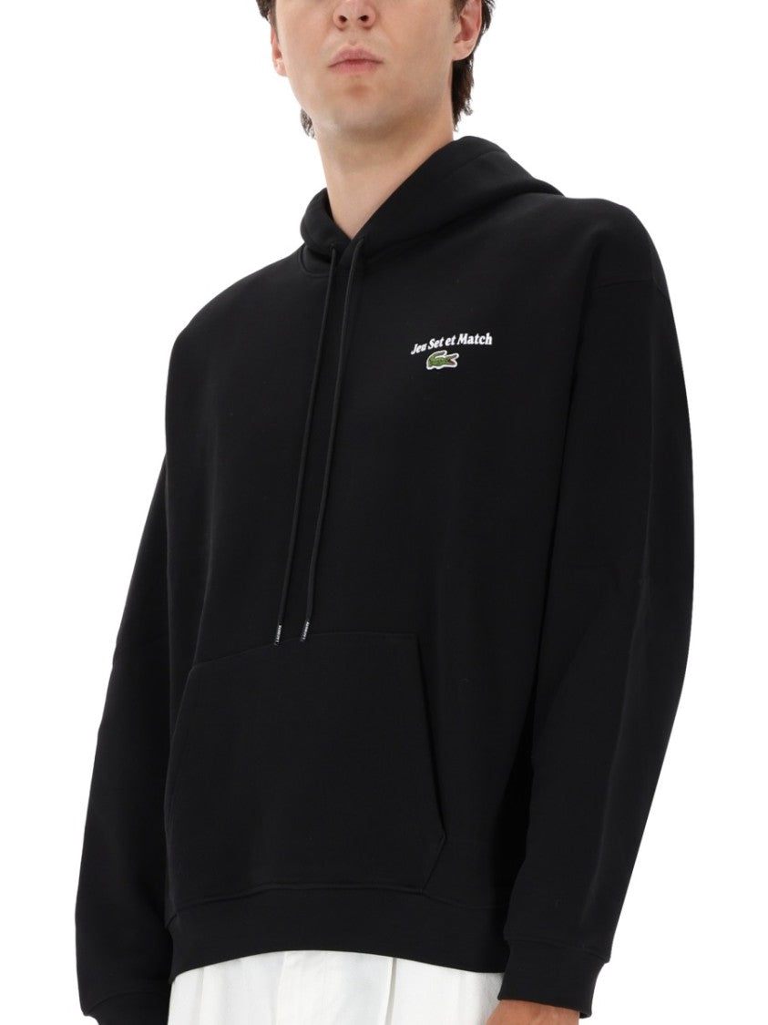 Lacoste Cotton Hoodie With Adjustable Drawstring