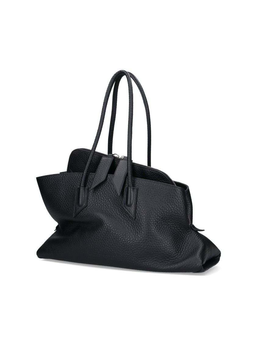 The Attico "La Passeggiata" Medium Shoulder Bag – Black