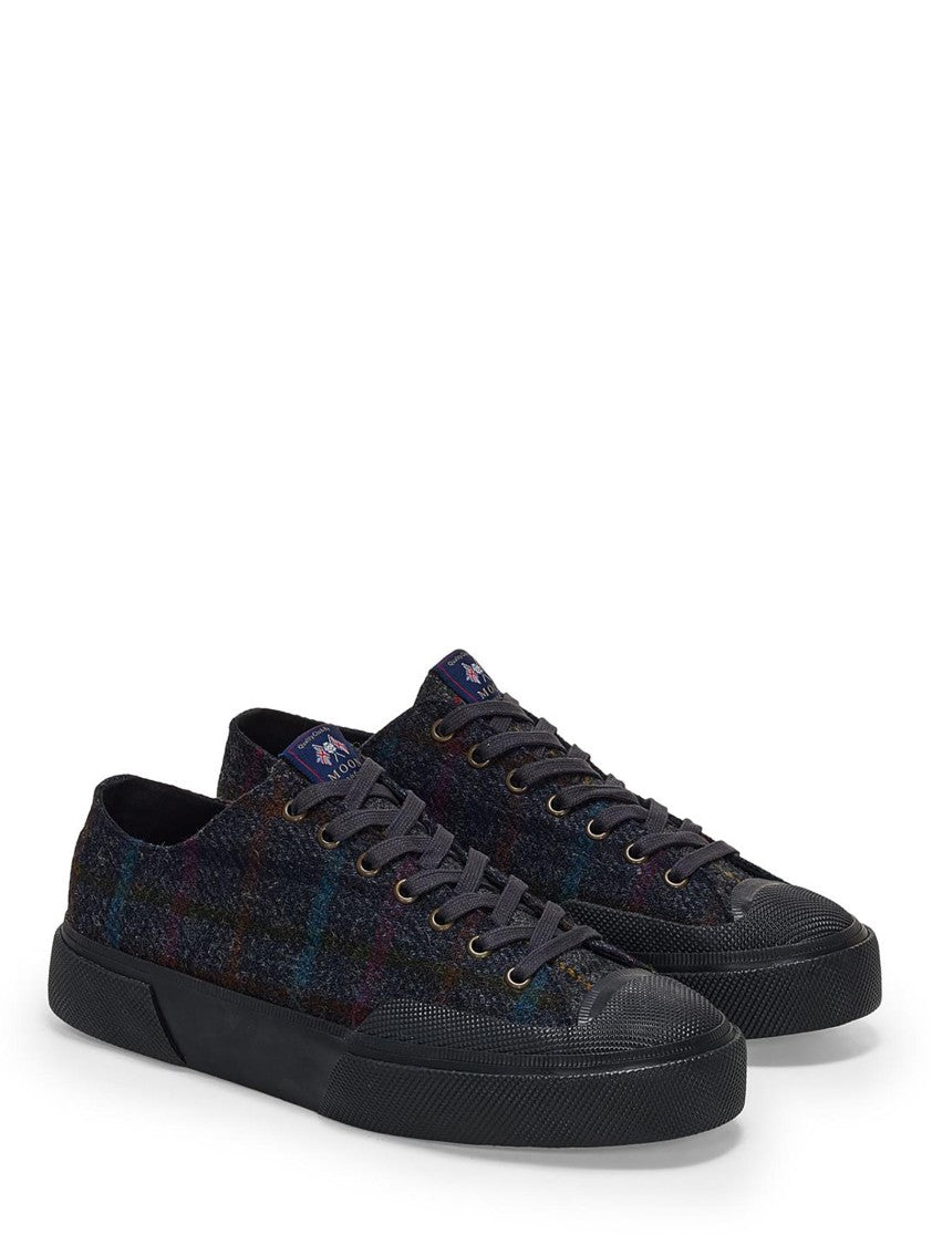Superga Low-Top Sneakers In Midnight Blue Tartan Wool