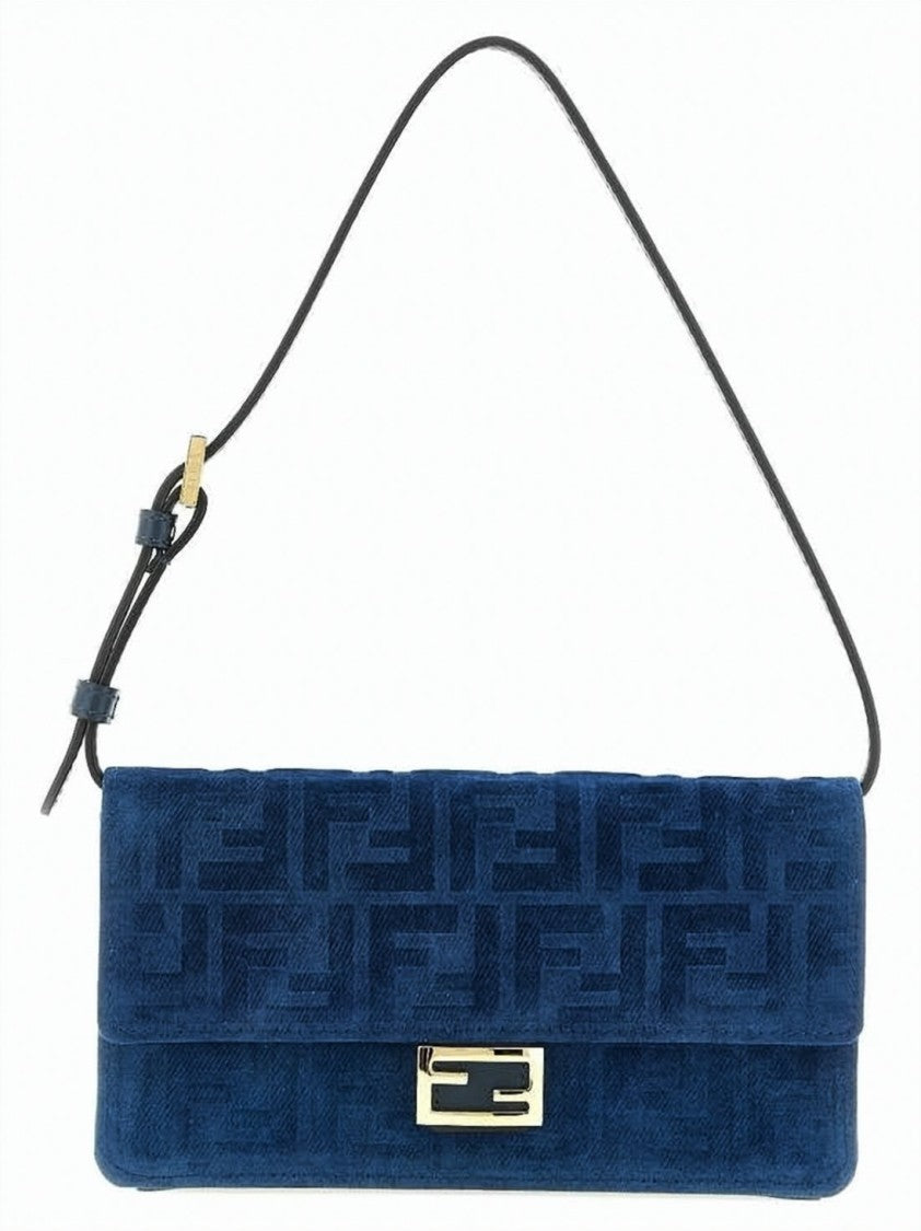 Fendi Rectangular Shoulder Bag In Plush Calf Leather
