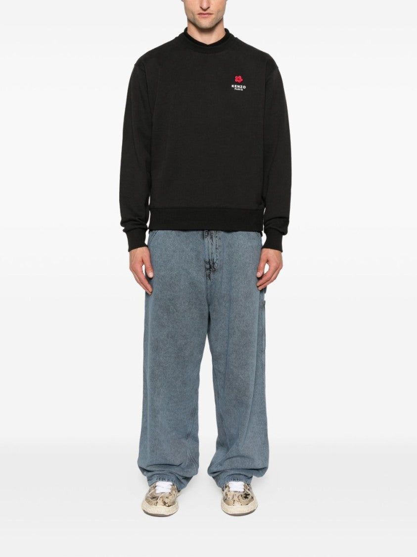 Kenzo Black Embroidered Boke Flower Sweater
