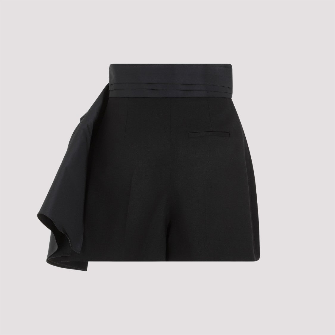 Alexander Mcqueen Black Cupro Shorts
