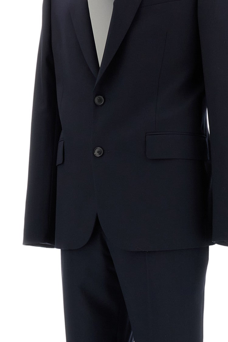 Paul Smith Black Two-Button Pure Wool Twill Suit