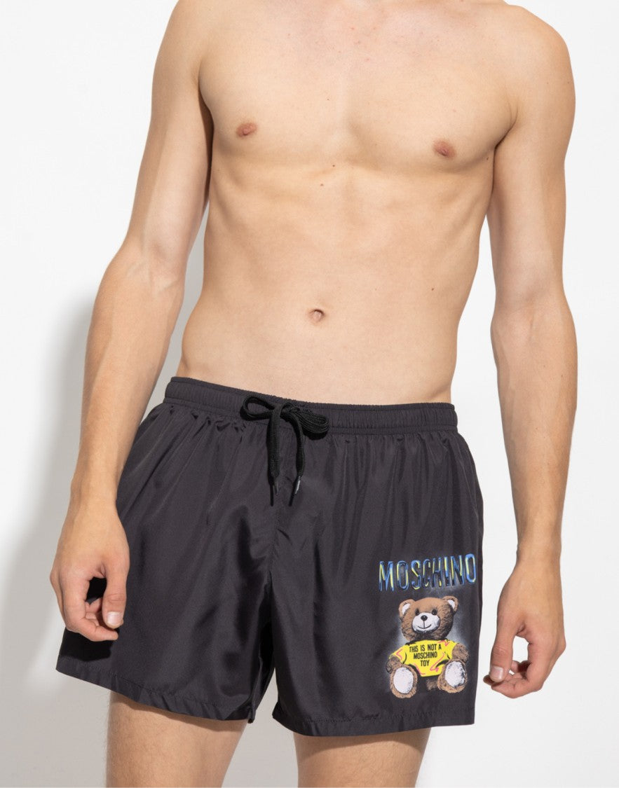 Moschino Teddy Bear Logo Swim Shorts