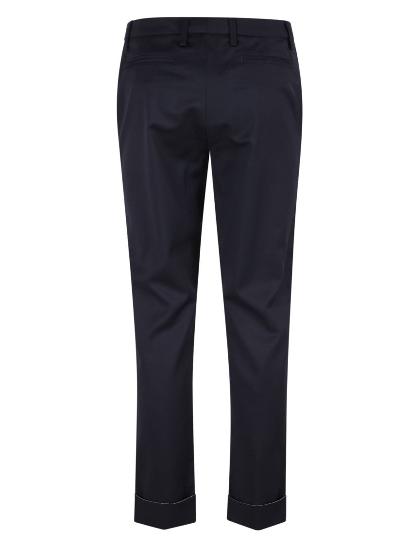 Fabiana Filippi Straight-Leg Black Trousers With Tailored Design
