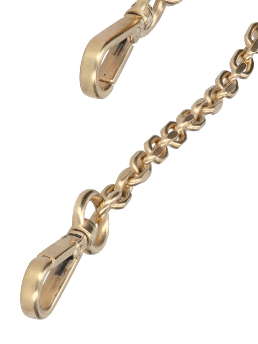 Maison Margiela Gold-Tone Metal Keychain With Oval Links