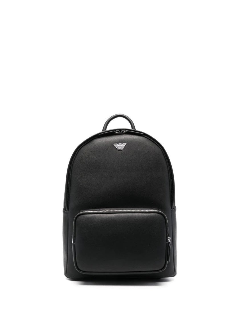 Emporio Armani Rounded Black Backpack