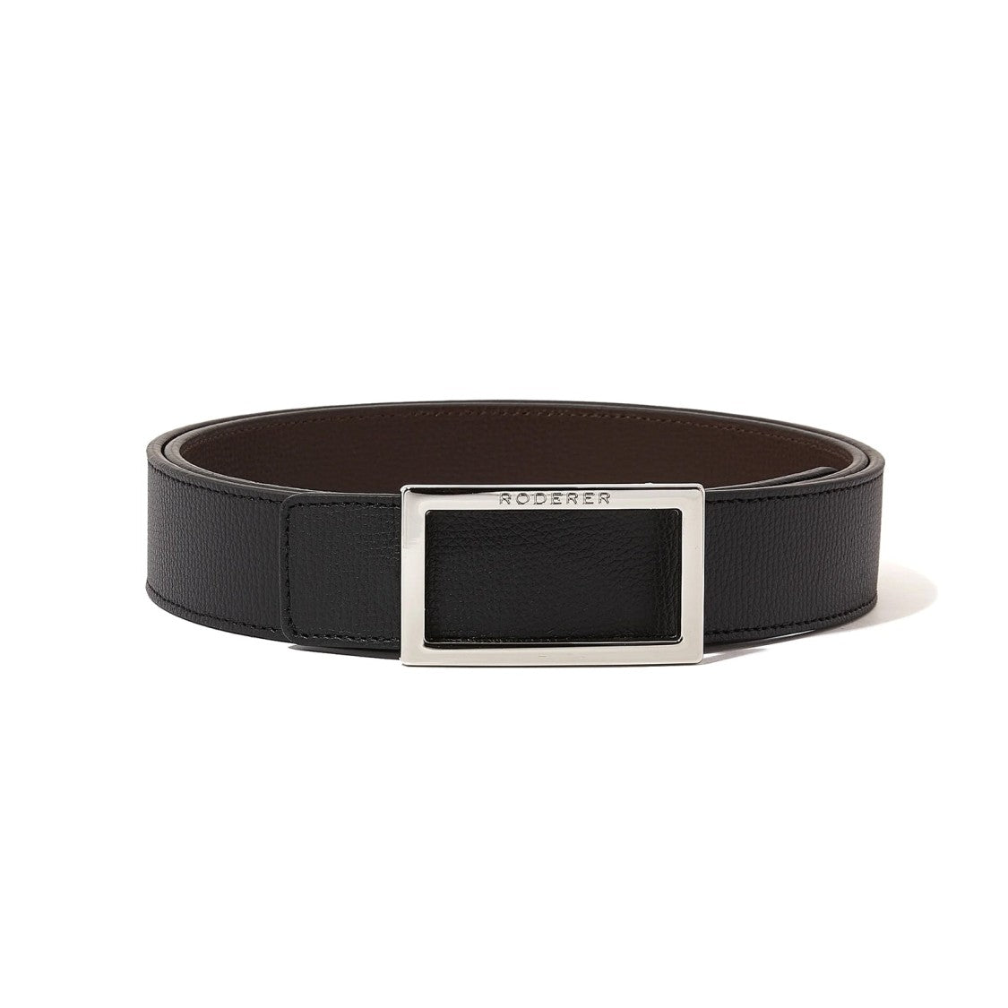 Roderer Ace Reversible Belt - Italian Leather Black